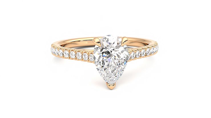Taylor & Hart Serendipity Pear Engagement Ring 360 degree image 2