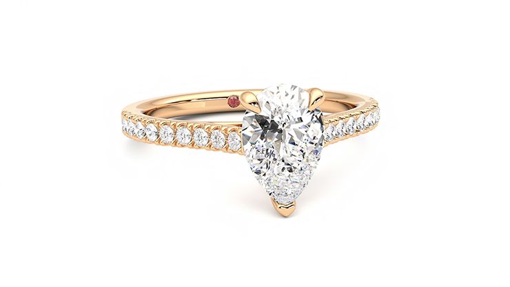 Taylor & Hart Serendipity Pear Engagement Ring 360 degree image 3