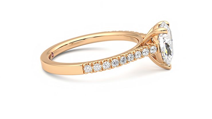 Taylor & Hart Serendipity Pear Engagement Ring 360 degree image 9