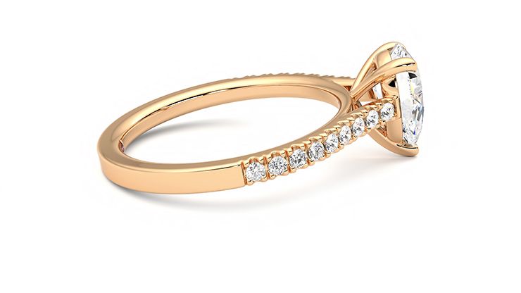 Taylor & Hart Serendipity Pear Engagement Ring 360 degree image 10