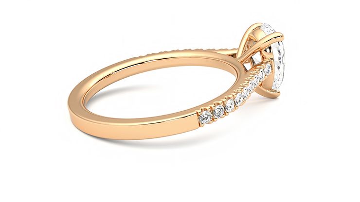 Taylor & Hart Serendipity Pear Engagement Ring 360 degree image 11