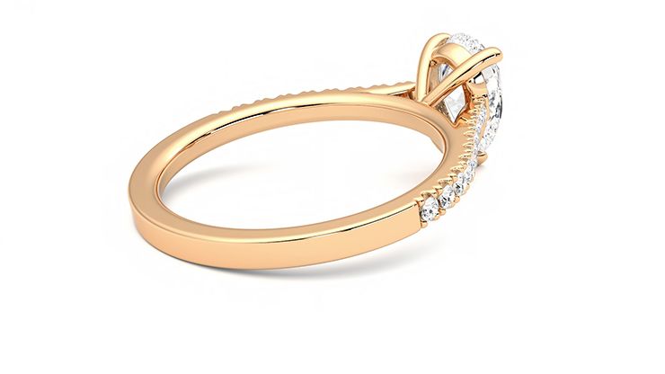 Taylor & Hart Serendipity Pear Engagement Ring 360 degree image 12