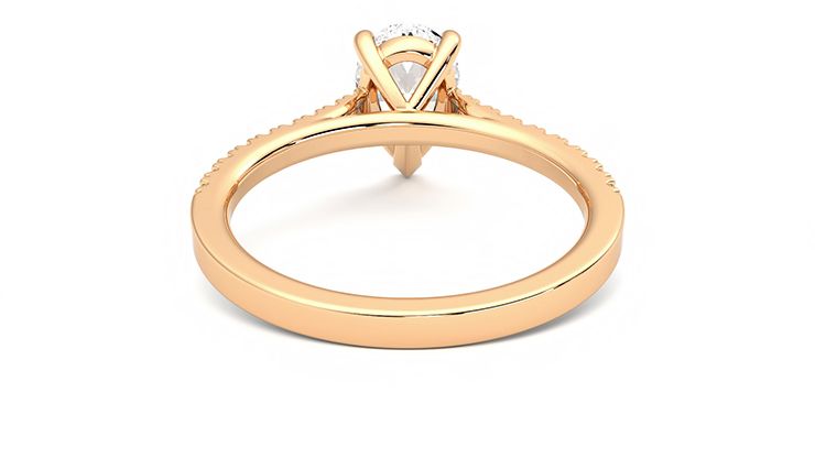 Taylor & Hart Serendipity Pear Engagement Ring 360 degree image 15