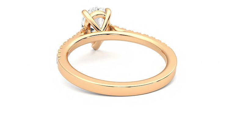 Taylor & Hart Serendipity Pear Engagement Ring 360 degree image 16