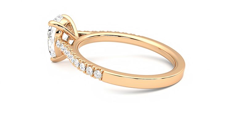 Taylor & Hart Serendipity Pear Engagement Ring 360 degree image 19