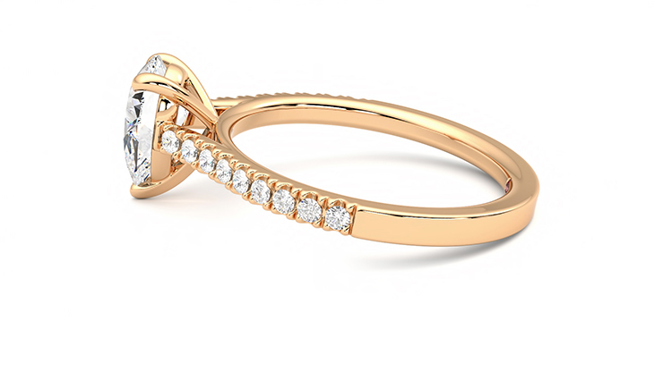 Taylor & Hart Serendipity Pear Engagement Ring 360 degree image 20