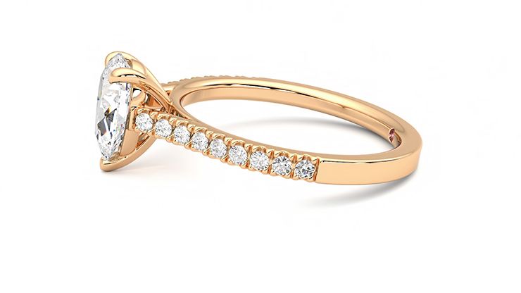 Taylor & Hart Serendipity Pear Engagement Ring 360 degree image 21
