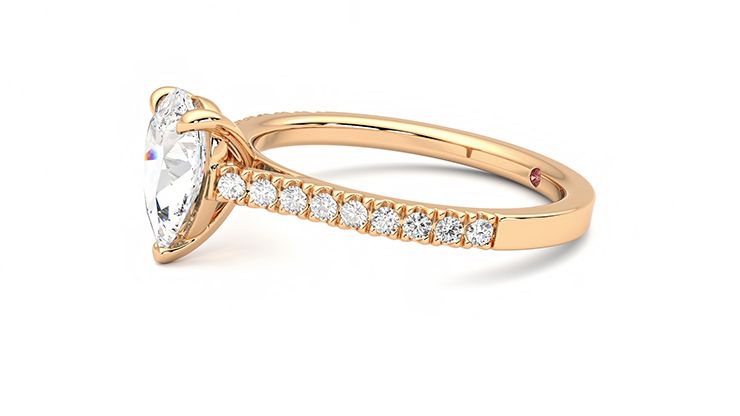 Taylor & Hart Serendipity Pear Engagement Ring 360 degree image 22