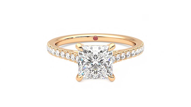 Taylor & Hart Serendipity Princess Engagement Ring 360 degree image 0