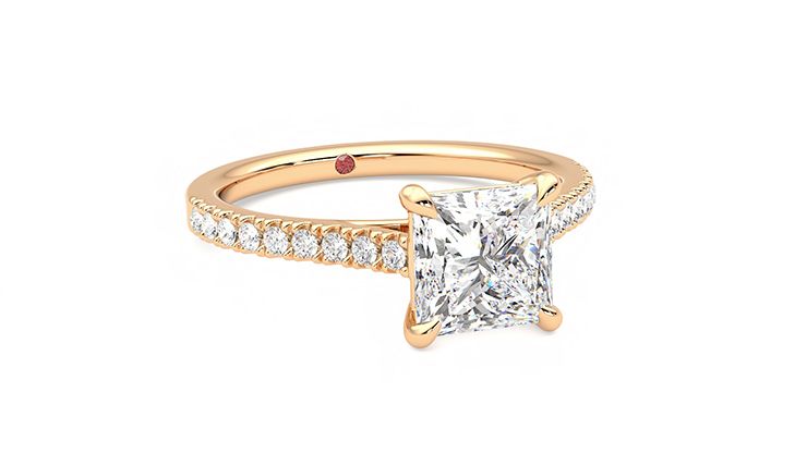 Taylor & Hart Serendipity Princess Engagement Ring 360 degree image 4