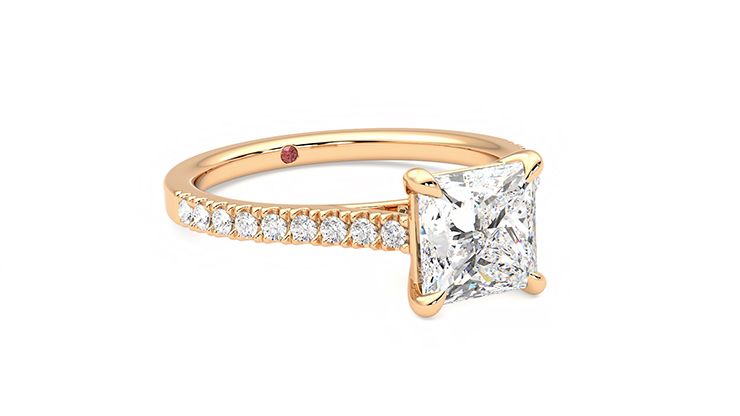 Taylor & Hart Serendipity Princess Engagement Ring 360 degree image 5