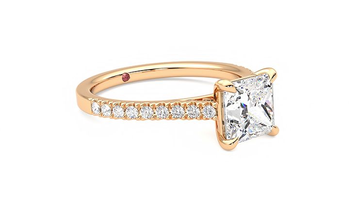 Taylor & Hart Serendipity Princess Engagement Ring 360 degree image 6