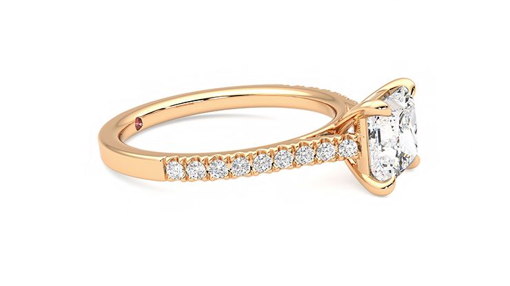 Taylor & Hart Serendipity Princess Engagement Ring 360 degree image 8