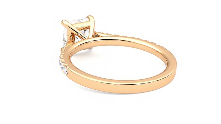 Taylor & Hart Serendipity Princess Engagement Ring 360 degree image 17