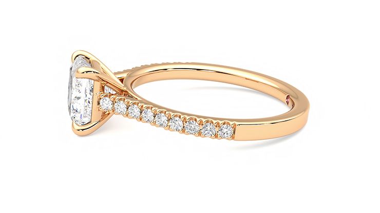 Taylor & Hart Serendipity Princess Engagement Ring 360 degree image 21