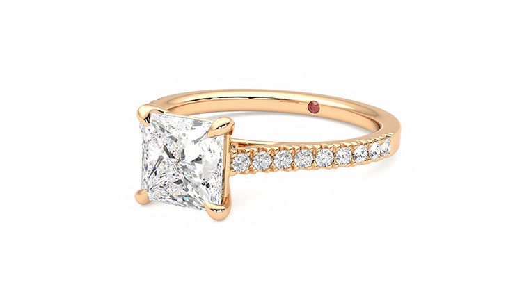 Taylor & Hart Serendipity Princess Engagement Ring 360 degree image 25