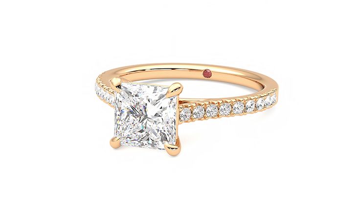 Taylor & Hart Serendipity Princess Engagement Ring 360 degree image 26