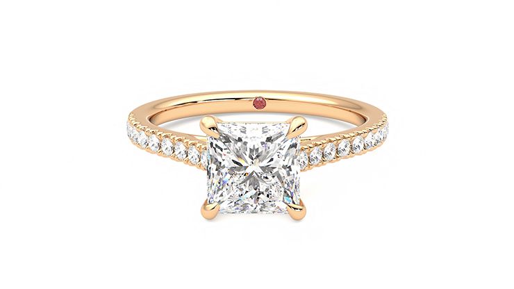 Taylor & Hart Serendipity Princess Engagement Ring 360 degree image 29