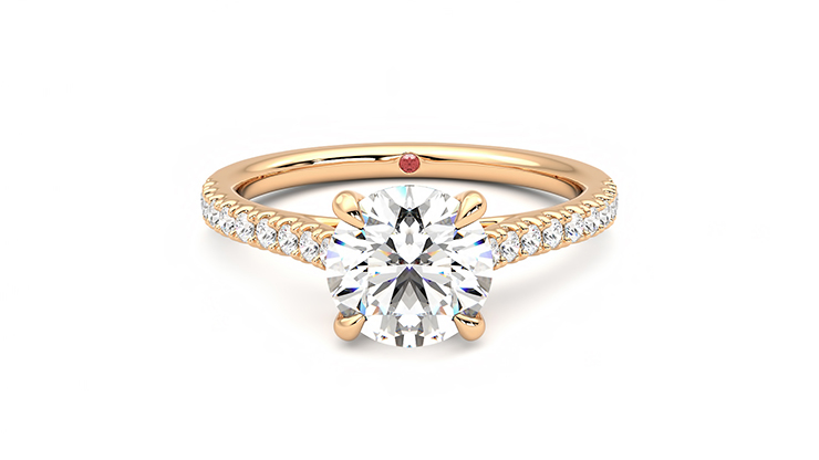 Taylor & Hart Serendipity Round Engagement Ring 360 degree image 0