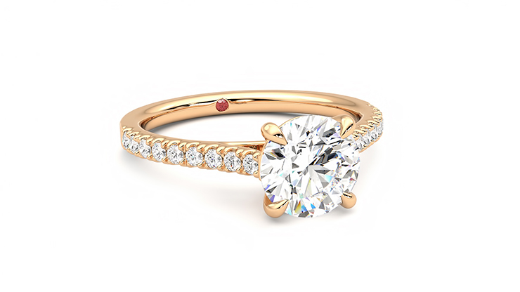 Taylor & Hart Serendipity Round Engagement Ring 360 degree image 4