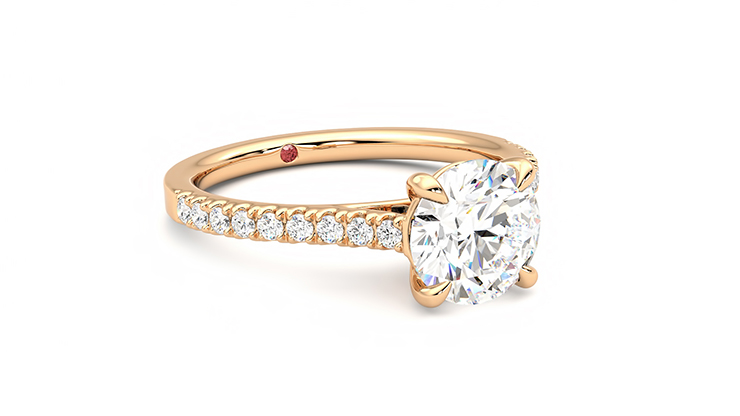 Taylor & Hart Serendipity Round Engagement Ring 360 degree image 5