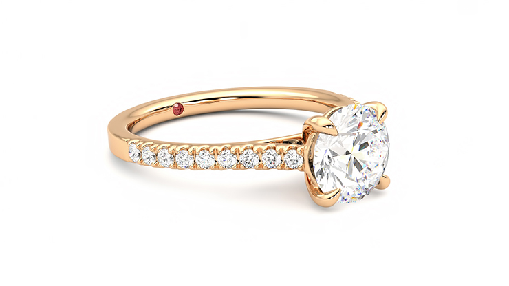 Taylor & Hart Serendipity Round Engagement Ring 360 degree image 6