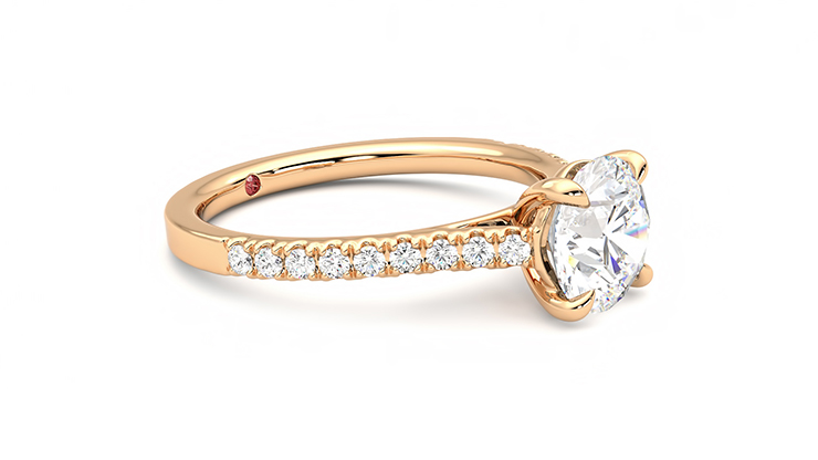 Taylor & Hart Serendipity Round Engagement Ring 360 degree image 7