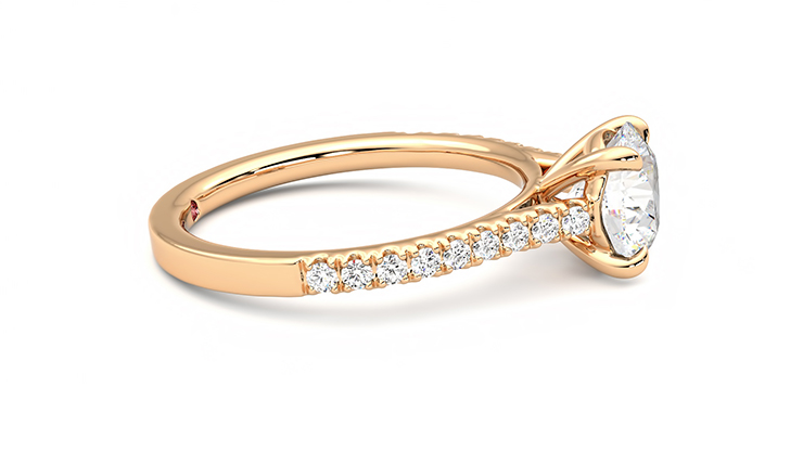 Taylor & Hart Serendipity Round Engagement Ring 360 degree image 9