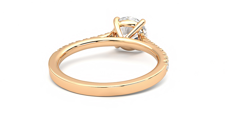 Taylor & Hart Serendipity Round Engagement Ring 360 degree image 14