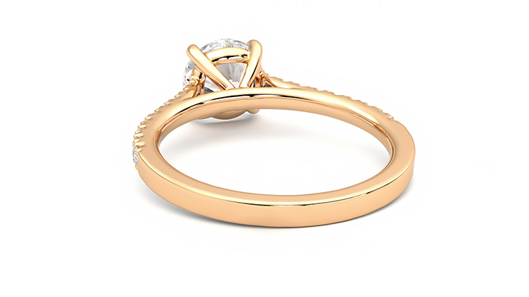 Taylor & Hart Serendipity Round Engagement Ring 360 degree image 16