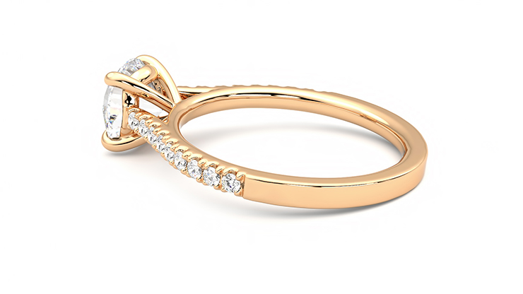 Taylor & Hart Serendipity Round Engagement Ring 360 degree image 19
