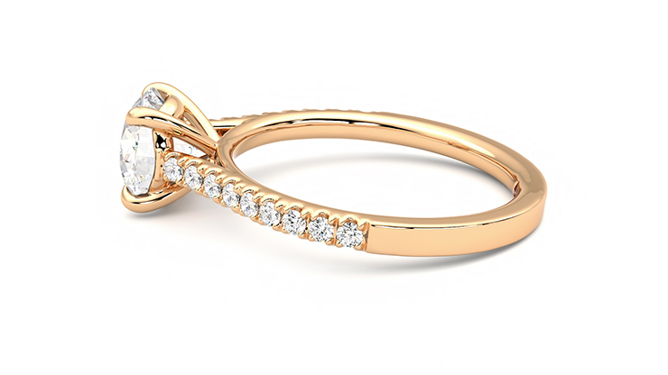Taylor & Hart Serendipity Round Engagement Ring 360 degree image 20