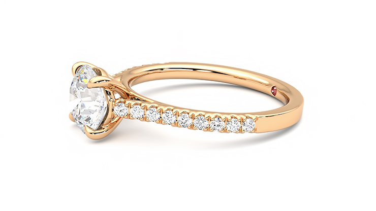 Taylor & Hart Serendipity Round Engagement Ring 360 degree image 22