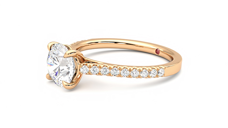 Taylor & Hart Serendipity Round Engagement Ring 360 degree image 23