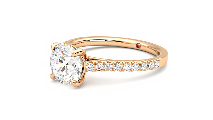 Taylor & Hart Serendipity Round Engagement Ring 360 degree image 24
