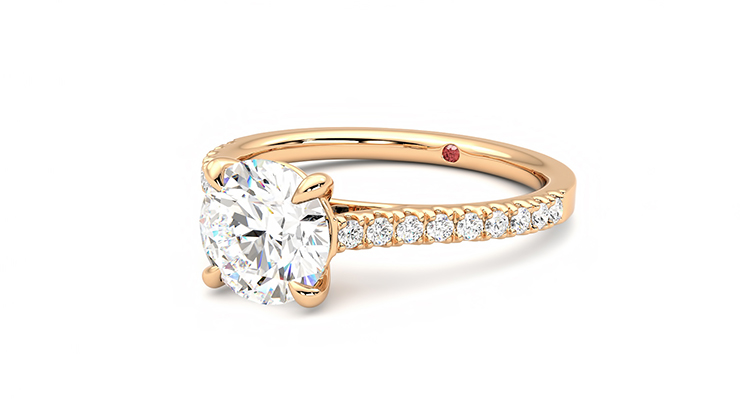 Taylor & Hart Serendipity Round Engagement Ring 360 degree image 25
