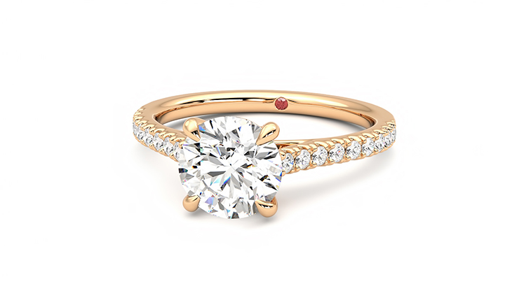 Taylor & Hart Serendipity Round Engagement Ring 360 degree image 27
