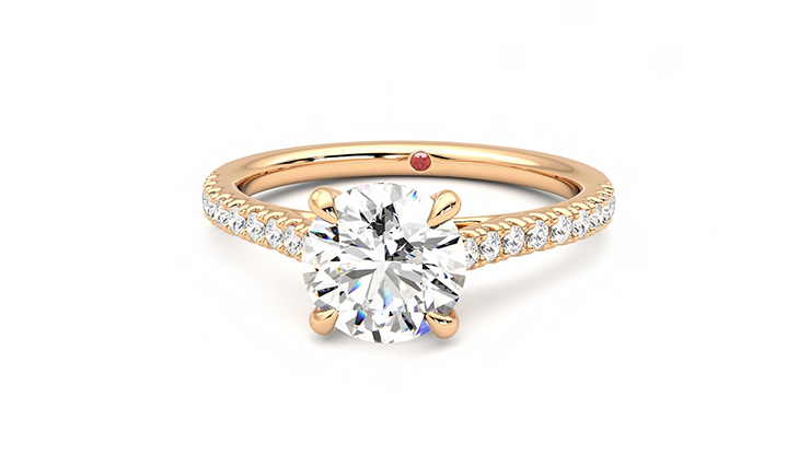 Taylor & Hart Serendipity Round Engagement Ring 360 degree image 28