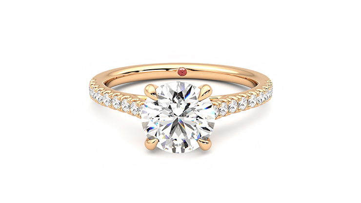 Taylor & Hart Serendipity Round Engagement Ring 360 degree image 29