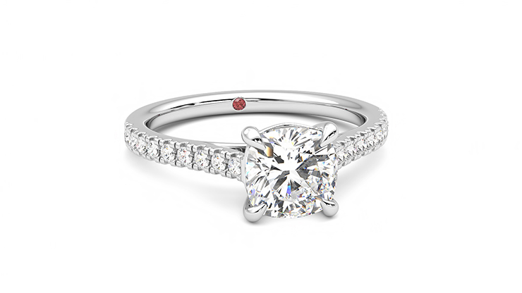 Taylor & Hart Serendipity Cushion Engagement Ring 360 degree image 2