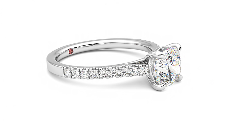 Taylor & Hart Serendipity Cushion Engagement Ring 360 degree image 6