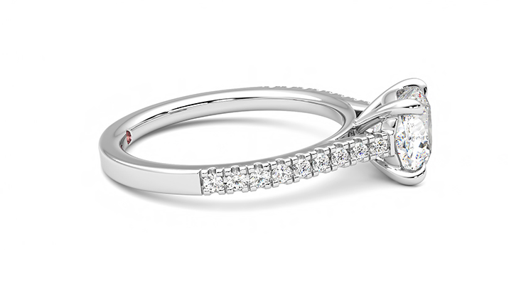 Taylor & Hart Serendipity Cushion Engagement Ring 360 degree image 8