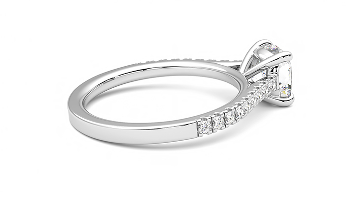 Taylor & Hart Serendipity Cushion Engagement Ring 360 degree image 10