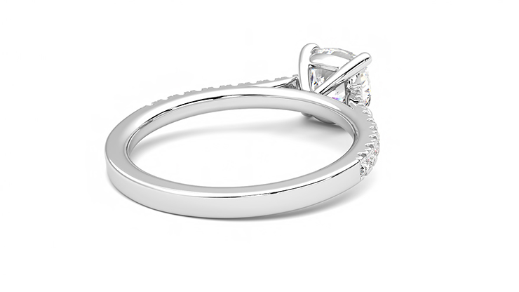 Taylor & Hart Serendipity Cushion Engagement Ring 360 degree image 12