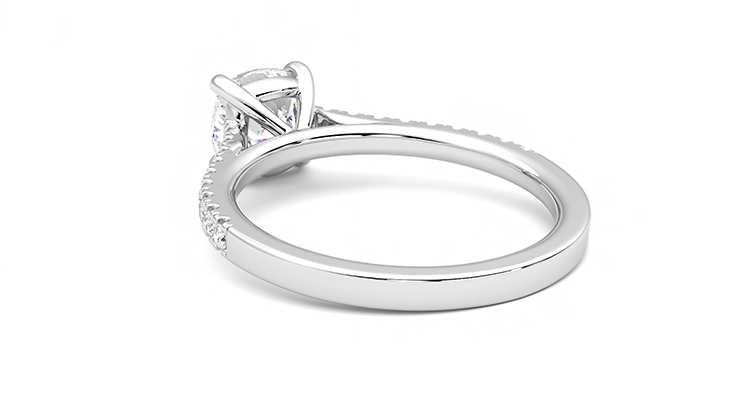 Taylor & Hart Serendipity Cushion Engagement Ring 360 degree image 16