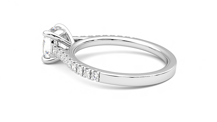Taylor & Hart Serendipity Cushion Engagement Ring 360 degree image 18