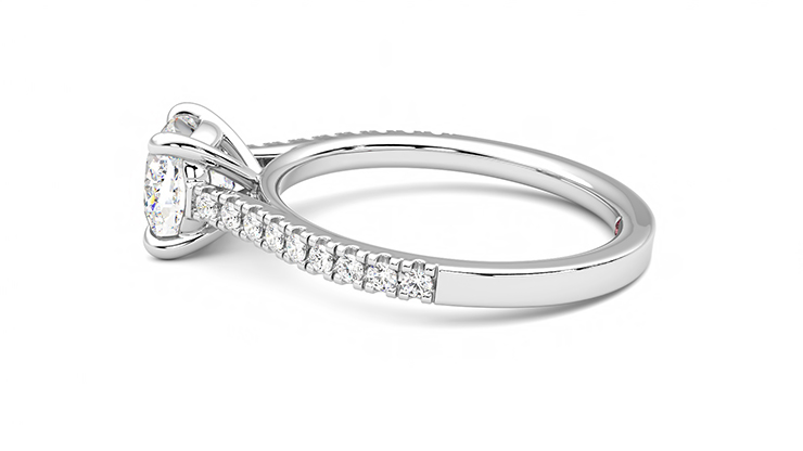 Taylor & Hart Serendipity Cushion Engagement Ring 360 degree image 19
