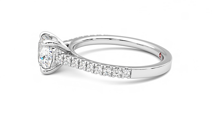 Taylor & Hart Serendipity Cushion Engagement Ring 360 degree image 20