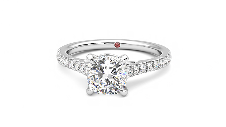 Taylor & Hart Serendipity Cushion Engagement Ring 360 degree image 27