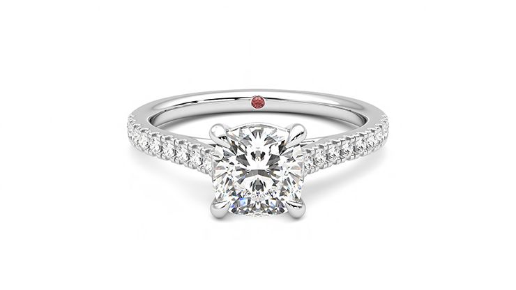 Taylor & Hart Serendipity Cushion Engagement Ring 360 degree image 29